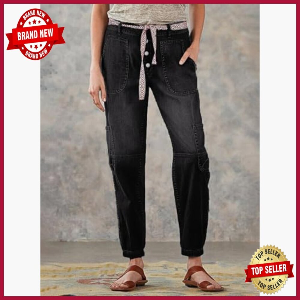 Mid Rise Straight Leg Jeans with Button Fly, Stretch Fabric, 27" Inseam - Picture 3 of 6